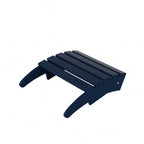 Chaise Adirondack pliable Polytrends Laguna en PEHD, toutes saisons, avec pouf et table d'appoint (ensemble 3 pièces)
