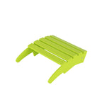 Chaise Adirondack pliable Polytrends Laguna en PEHD, toutes saisons, avec pouf et table d'appoint (ensemble 3 pièces)