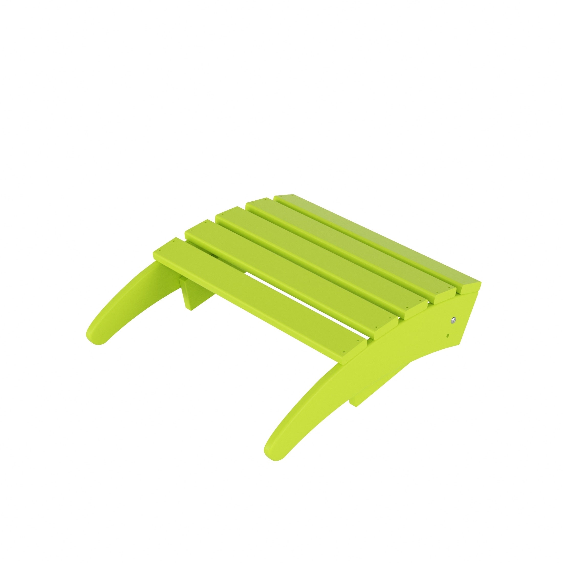 Chaise Adirondack pliable Polytrends Laguna en PEHD, toutes saisons, avec pouf et table d'appoint (ensemble 3 pièces)