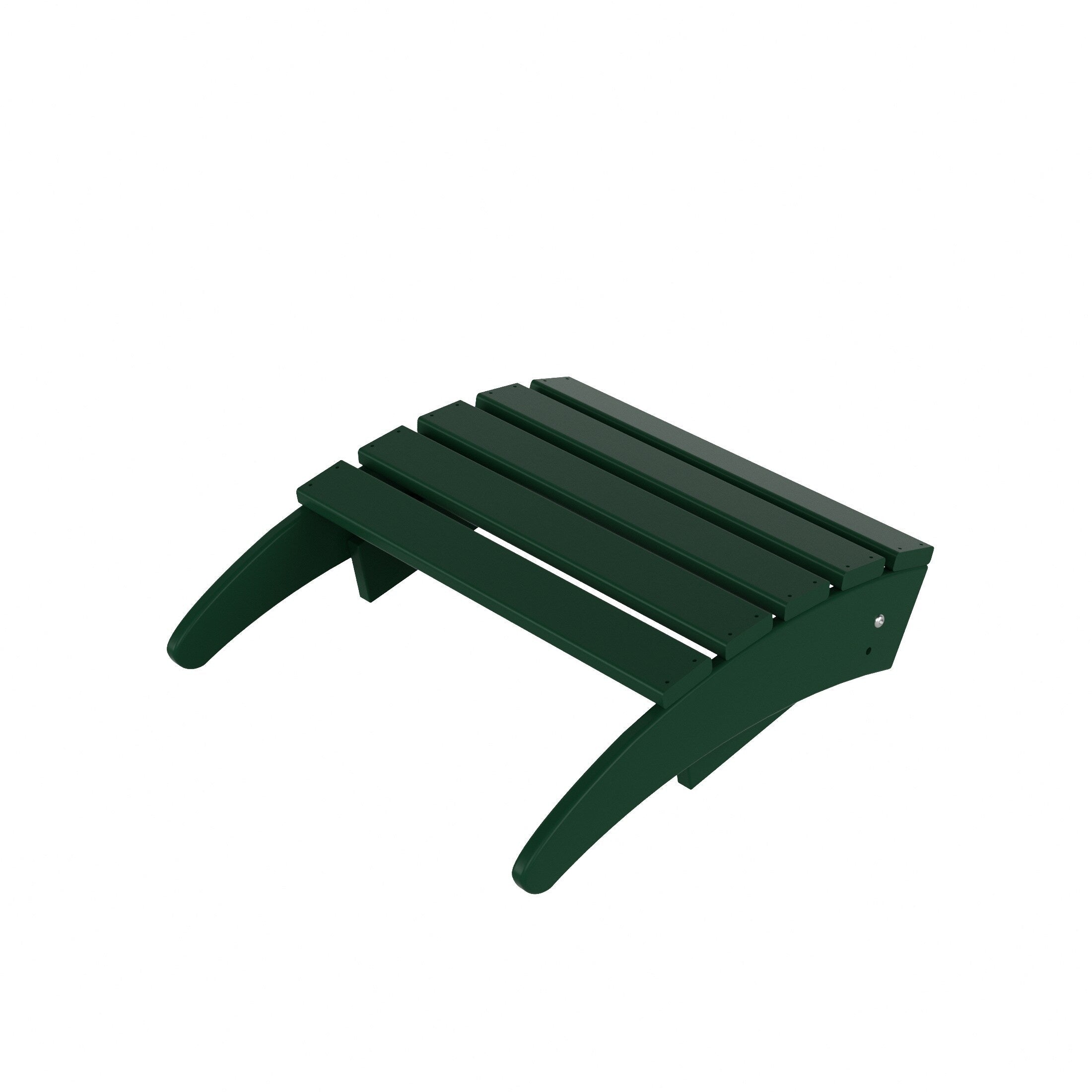 Chaise Adirondack pliable Polytrends Laguna en PEHD, toutes saisons, avec pouf et table d'appoint (ensemble 3 pièces)
