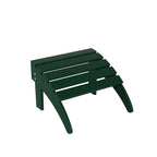 Chaise Adirondack pliable Polytrends Laguna en PEHD, toutes saisons, avec pouf et table d'appoint (ensemble 3 pièces)