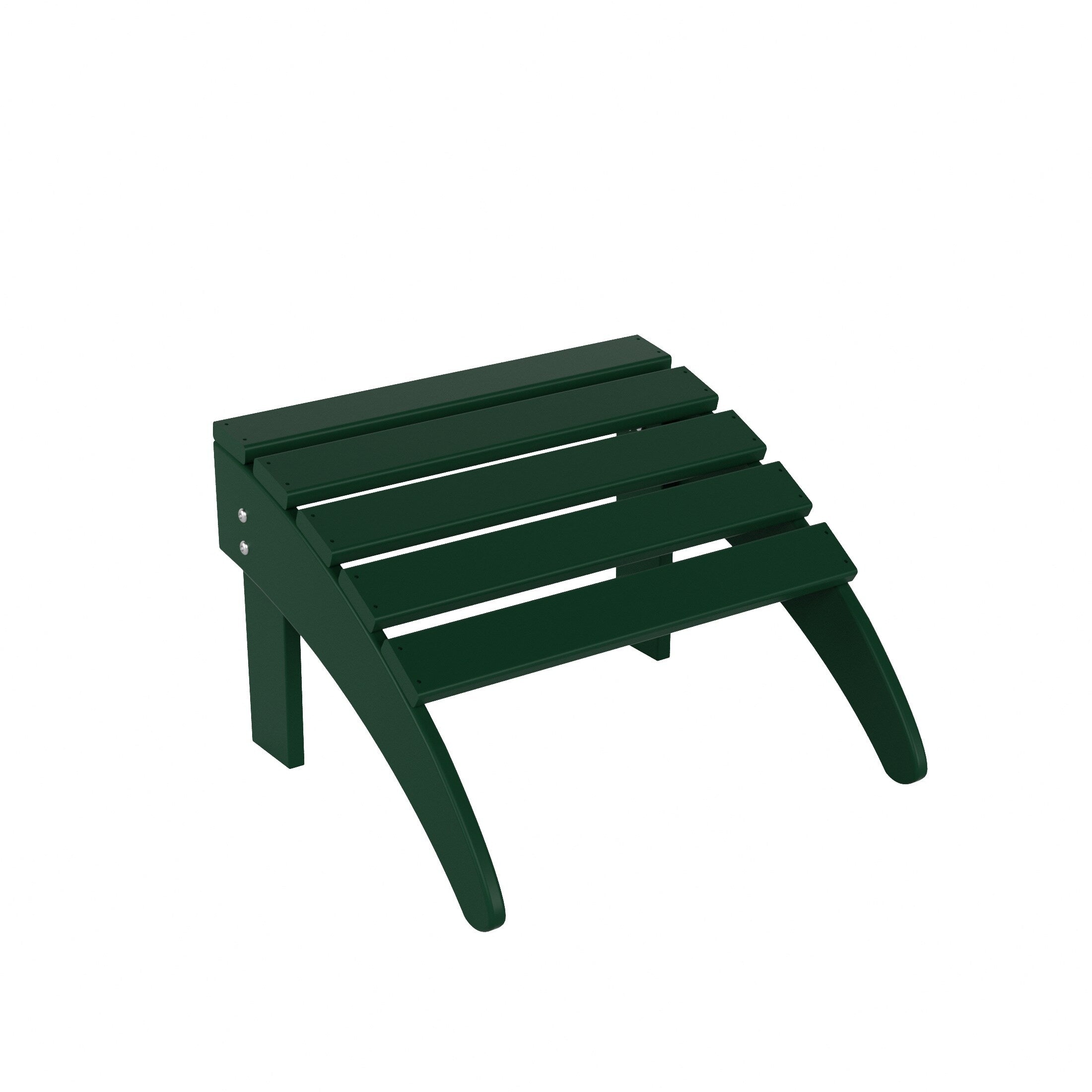Chaise Adirondack pliable Polytrends Laguna en PEHD, toutes saisons, avec pouf et table d'appoint (ensemble 3 pièces)