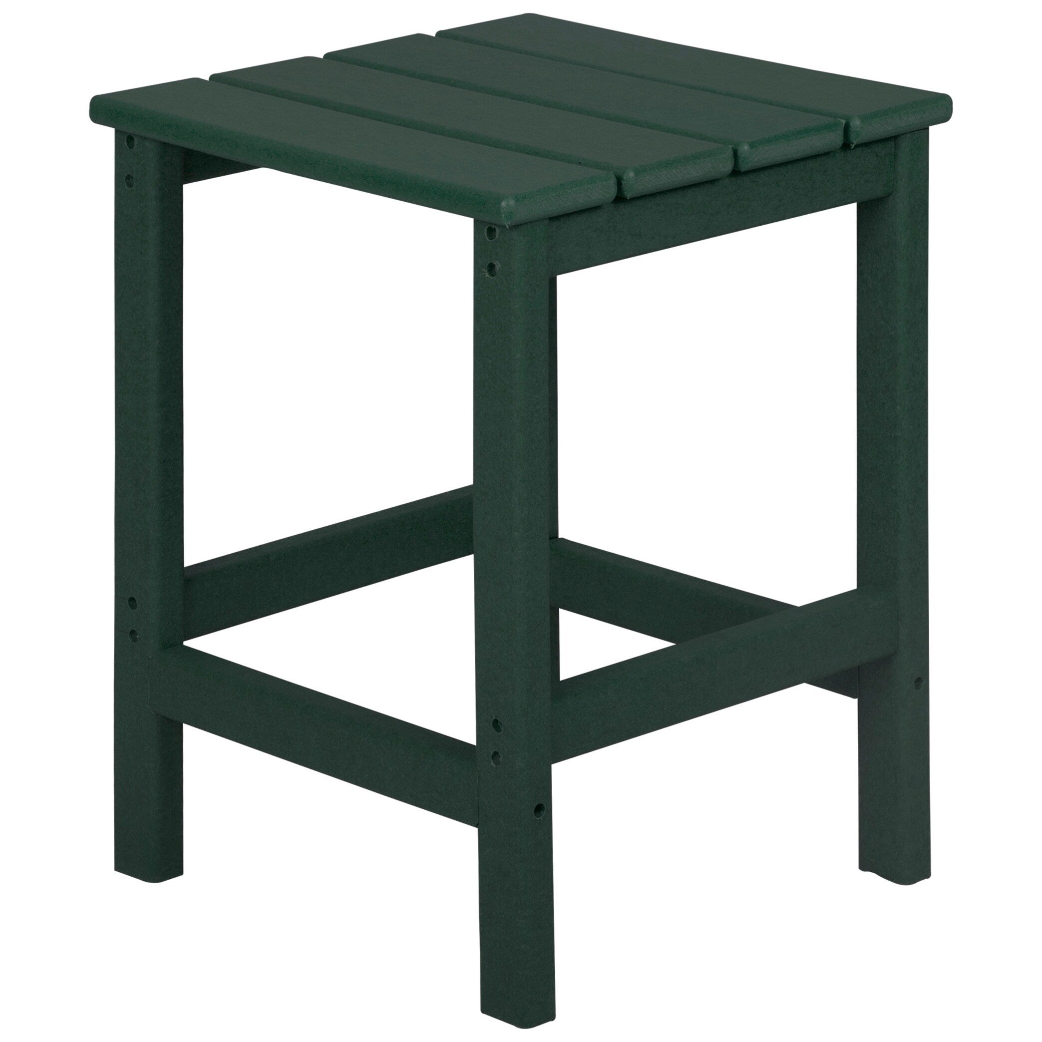 Chaise Adirondack pliable Polytrends Laguna en PEHD, toutes saisons, avec pouf et table d'appoint (ensemble 3 pièces)