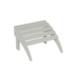 Chaise Adirondack pliable Polytrends Laguna en PEHD, toutes saisons, avec pouf et table d'appoint (ensemble 3 pièces)