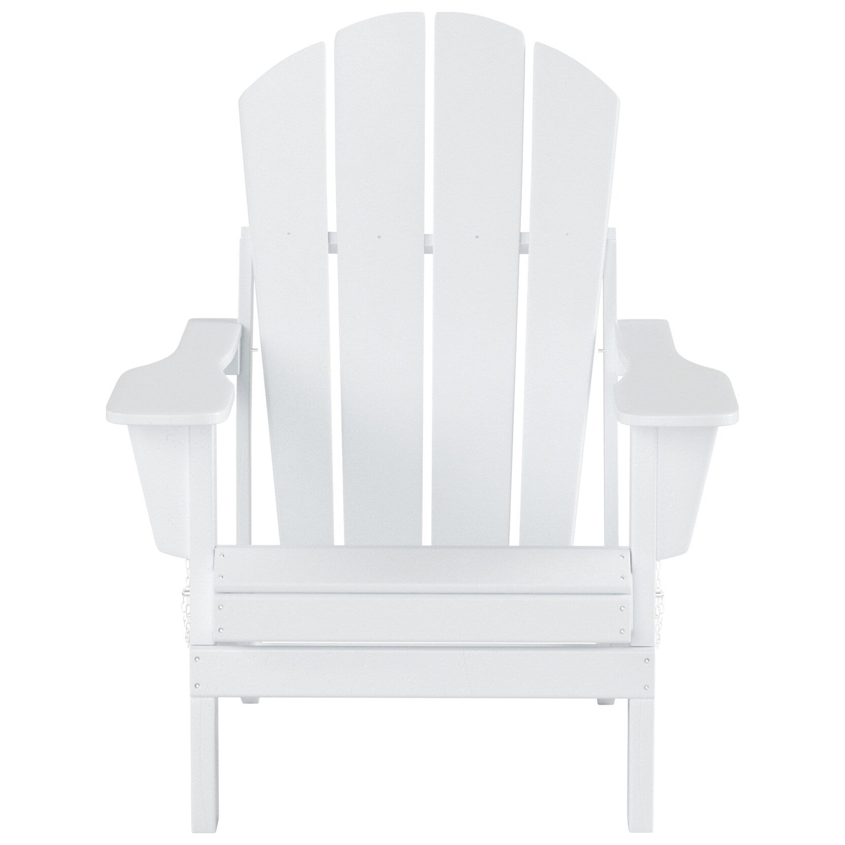 Chaise Adirondack pliable Polytrends Laguna en PEHD, toutes saisons, avec pouf et table d'appoint (ensemble 3 pièces)