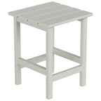 Chaise Adirondack pliable Polytrends Laguna en PEHD, toutes saisons, avec pouf et table d'appoint (ensemble 3 pièces)