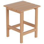 Chaise Adirondack pliable Polytrends Laguna en PEHD, toutes saisons, avec pouf et table d'appoint (ensemble 3 pièces)