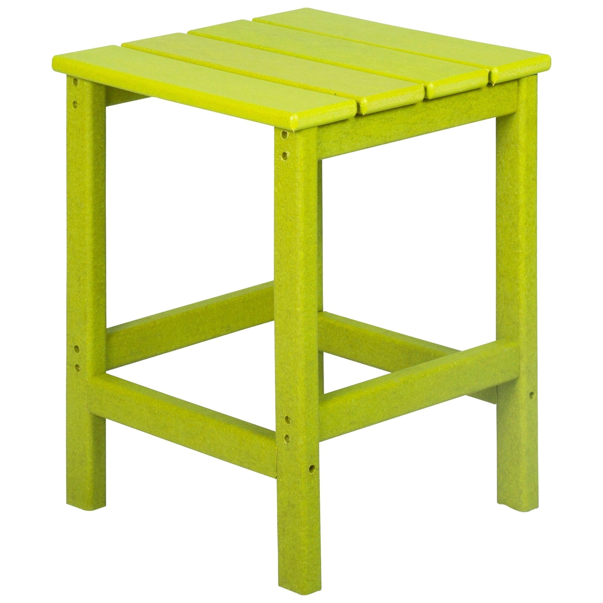 Chaise Adirondack pliable Polytrends Laguna en PEHD, toutes saisons, avec pouf et table d'appoint (ensemble 3 pièces)