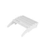 Chaise Adirondack pliable Polytrends Laguna en PEHD, toutes saisons, avec pouf et table d'appoint (ensemble 3 pièces)