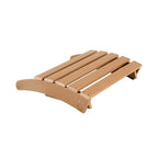 Chaise Adirondack pliable Polytrends Laguna en PEHD, toutes saisons, avec pouf et table d'appoint (ensemble 3 pièces)