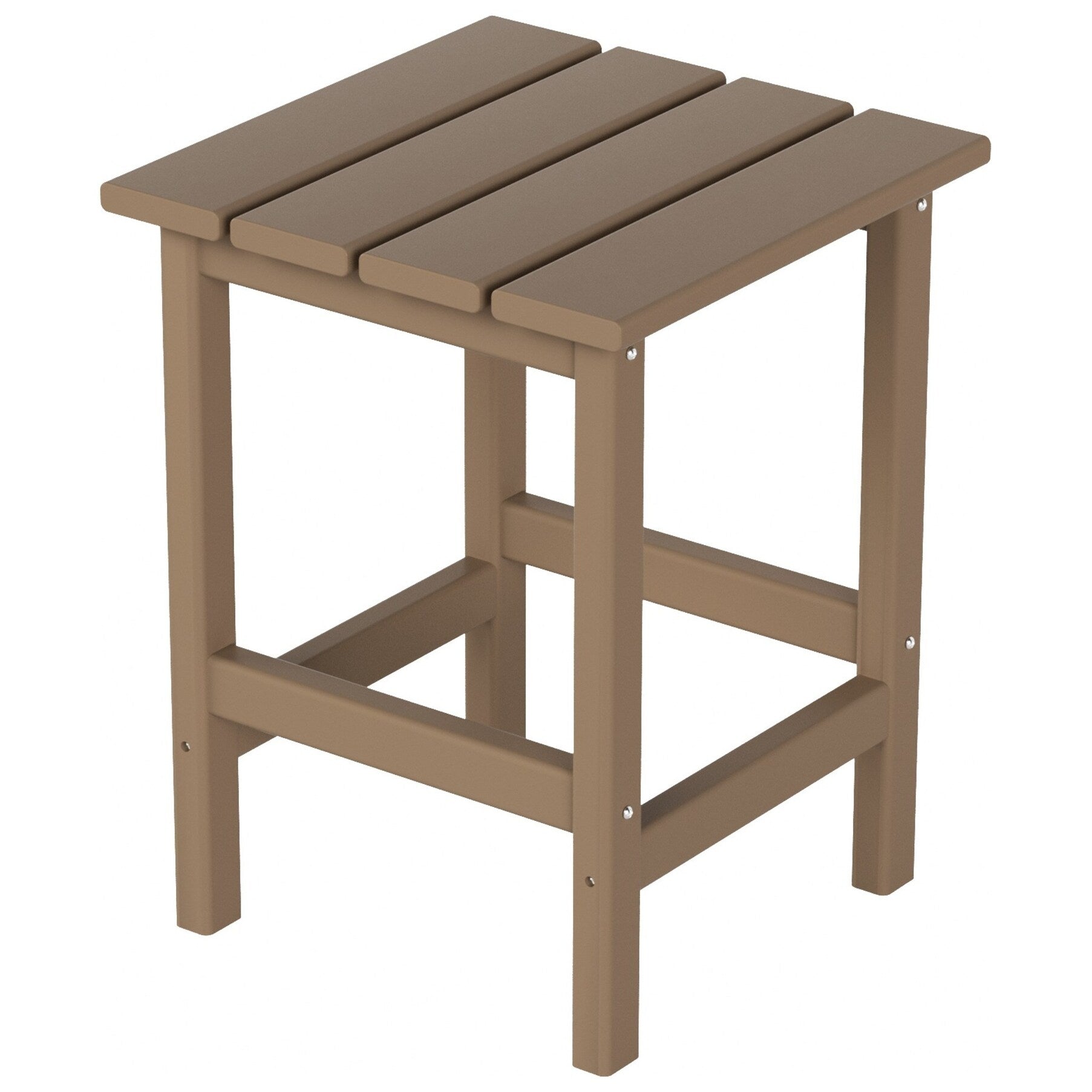 Chaise Adirondack pliable Polytrends Laguna en PEHD, toutes saisons, avec pouf et table d'appoint (ensemble 3 pièces)