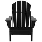 Chaise Adirondack pliable Polytrends Laguna en PEHD, toutes saisons, avec pouf et table d'appoint (ensemble 3 pièces)