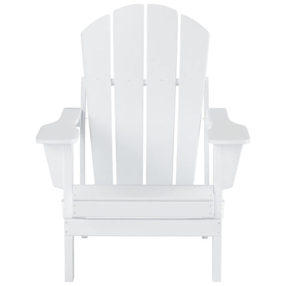 Chaises Adirondack pliables Polytrends Laguna en PEHD, toutes saisons, avec table d'appoint (ensemble de 3 pièces)