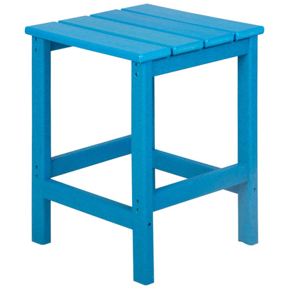 Chaises Adirondack pliables Polytrends Laguna en PEHD, toutes saisons, avec table d'appoint (ensemble de 3 pièces)