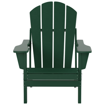 Chaises Adirondack pliables Polytrends Laguna en PEHD, toutes saisons, avec table d'appoint (ensemble de 3 pièces)