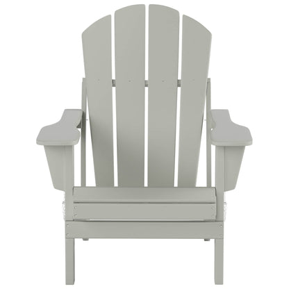 Chaises Adirondack pliables Polytrends Laguna en PEHD, toutes saisons, avec table d'appoint (ensemble de 3 pièces)