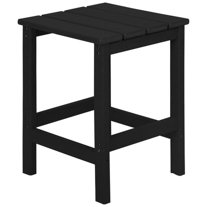 Chaises Adirondack pliables Polytrends Laguna en PEHD, toutes saisons, avec table d'appoint (ensemble de 3 pièces)