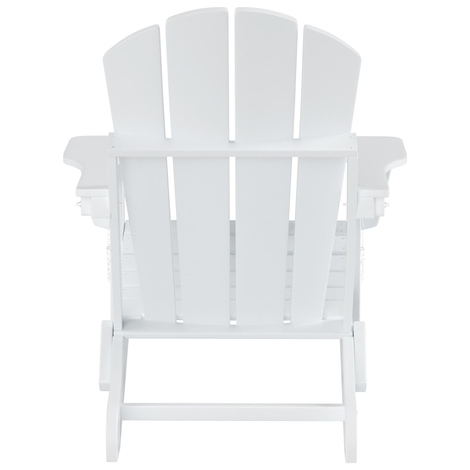 Chaise Adirondack pliable Polytrends Laguna en PEHD, toutes saisons, avec table d'appoint (ensemble de 2 pièces)