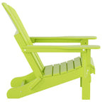 Chaise Adirondack pliable Polytrends Laguna en PEHD, toutes saisons, avec table d'appoint (ensemble de 2 pièces)