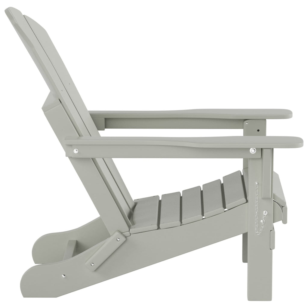 Chaise Adirondack pliable Polytrends Laguna en PEHD, toutes saisons, avec table d'appoint (ensemble de 2 pièces)