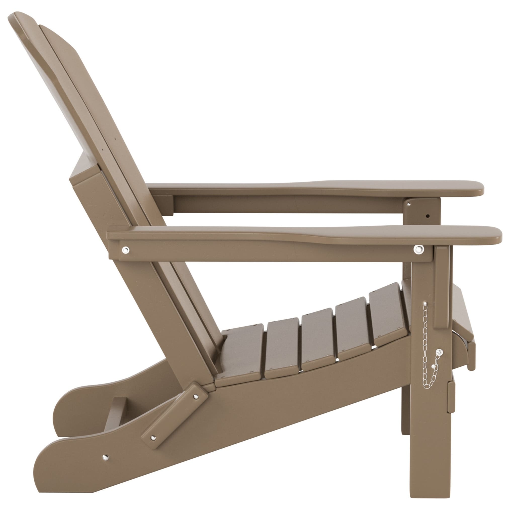 Chaise Adirondack pliable Polytrends Laguna en PEHD, toutes saisons, avec table d'appoint (ensemble de 2 pièces)