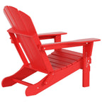 Chaise Adirondack pliable Polytrends Laguna en PEHD, toutes saisons, avec table d'appoint (ensemble de 2 pièces)