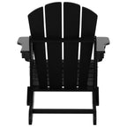 Chaise Adirondack pliable Polytrends Laguna en PEHD, toutes saisons, avec table d'appoint (ensemble de 2 pièces)