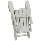 Chaise Adirondack pliable Polytrends Laguna en PEHD, toutes saisons, avec table d'appoint (ensemble de 2 pièces)