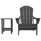 Chaise Adirondack pliable Polytrends Laguna en PEHD, toutes saisons, avec table d'appoint (ensemble de 2 pièces)