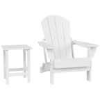 Chaise Adirondack pliable Polytrends Laguna en PEHD, toutes saisons, avec table d'appoint (ensemble de 2 pièces)