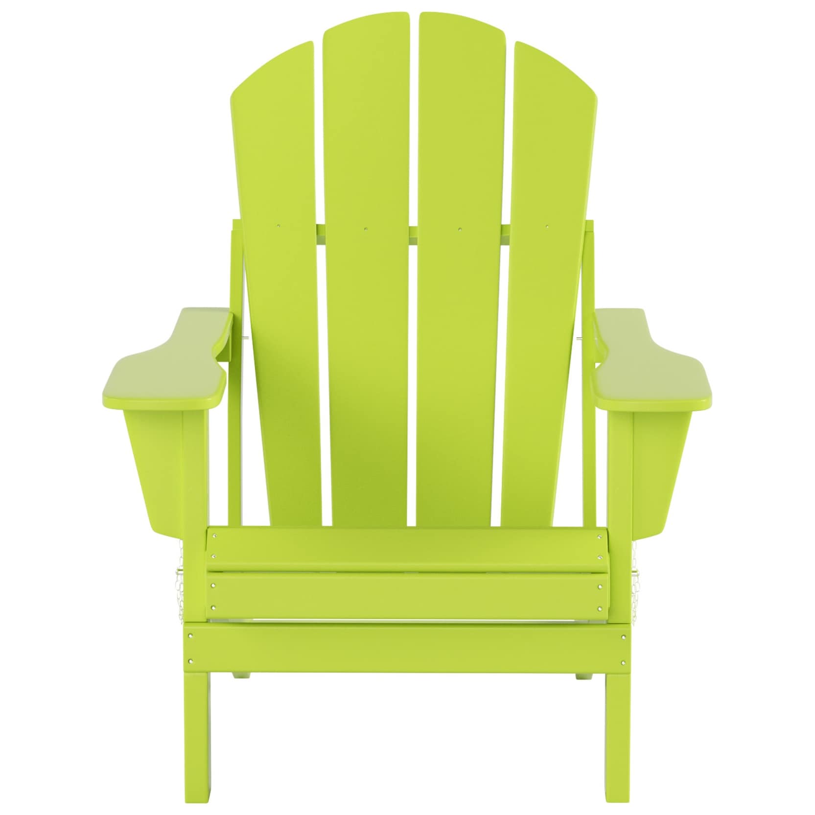 Chaise Adirondack pliable Polytrends Laguna en PEHD, toutes saisons, avec table d'appoint (ensemble de 2 pièces)