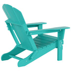 Chaise Adirondack pliable Polytrends Laguna en PEHD, toutes saisons, avec table d'appoint (ensemble de 2 pièces)