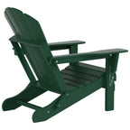 Chaise Adirondack pliable Polytrends Laguna en PEHD, toutes saisons, avec table d'appoint (ensemble de 2 pièces)