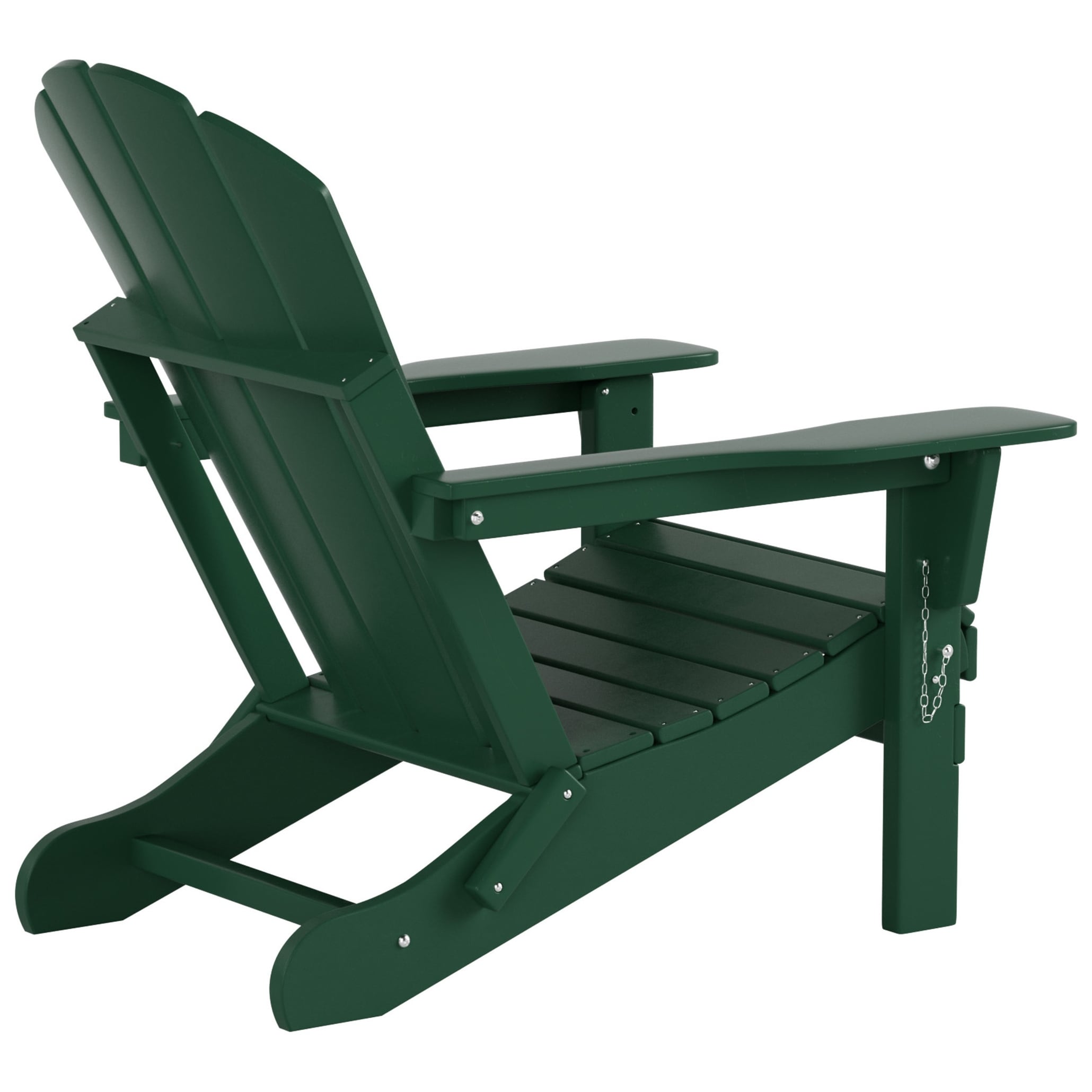 Chaise Adirondack pliable Polytrends Laguna en PEHD, toutes saisons, avec table d'appoint (ensemble de 2 pièces)