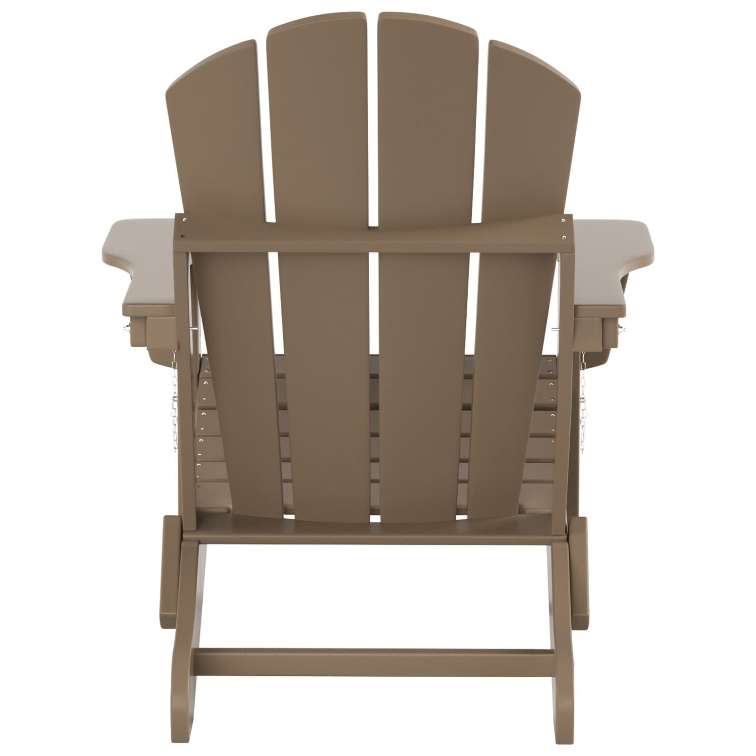 Chaise Adirondack pliable Polytrends Laguna en PEHD, toutes saisons, avec table d'appoint (ensemble de 2 pièces)