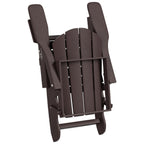 Chaise Adirondack pliable Polytrends Laguna en PEHD, toutes saisons, avec table d'appoint (ensemble de 2 pièces)