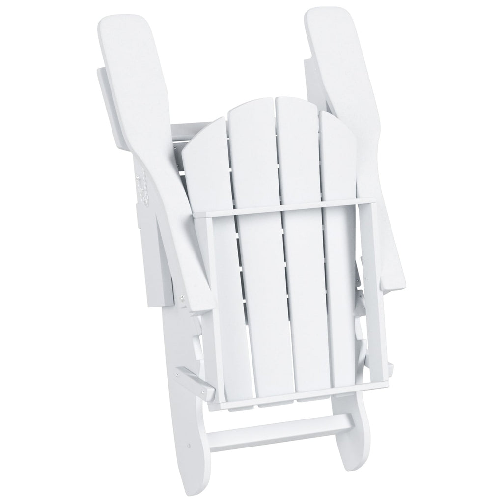 Chaise Adirondack pliable Polytrends Laguna en PEHD, toutes saisons, avec table d'appoint (ensemble de 2 pièces)