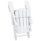 Chaise Adirondack pliable Polytrends Laguna en PEHD, toutes saisons, avec table d'appoint (ensemble de 2 pièces)