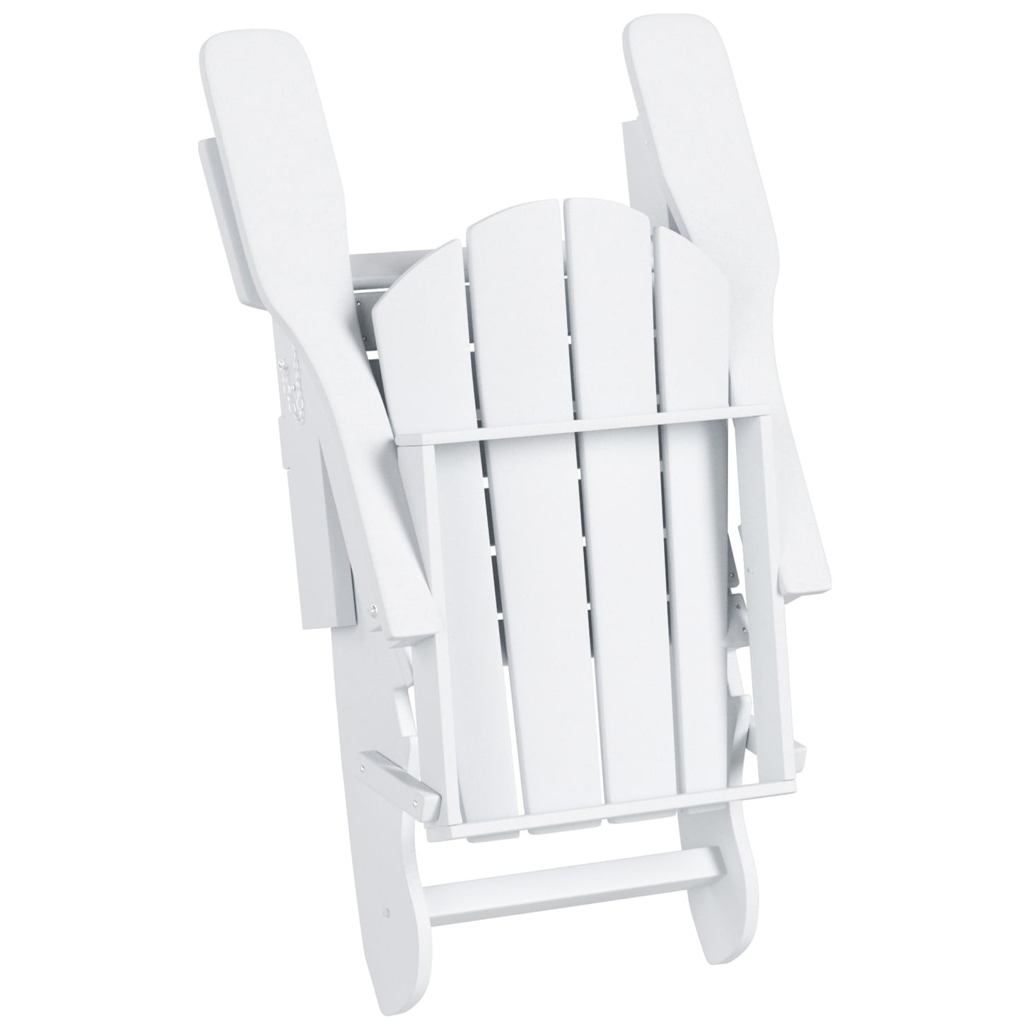 Chaise Adirondack pliable Polytrends Laguna en PEHD, toutes saisons, avec table d'appoint (ensemble de 2 pièces)