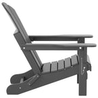 Chaise Adirondack pliable Polytrends Laguna en PEHD, toutes saisons, avec table d'appoint (ensemble de 2 pièces)