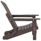 Chaise Adirondack pliable Polytrends Laguna en PEHD, toutes saisons, avec table d'appoint (ensemble de 2 pièces)