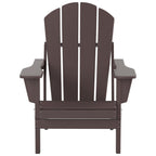 Chaise Adirondack pliable Polytrends Laguna en PEHD, toutes saisons, avec table d'appoint (ensemble de 2 pièces)