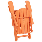 Chaise Adirondack pliable Polytrends Laguna en PEHD, toutes saisons, avec table d'appoint (ensemble de 2 pièces)