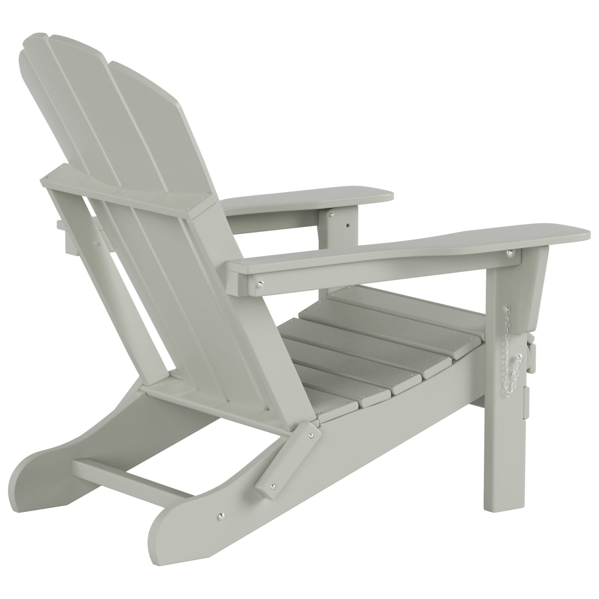 Chaise Adirondack pliable Polytrends Laguna en PEHD, toutes saisons, avec table d'appoint (ensemble de 2 pièces)