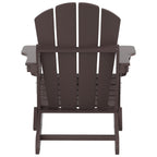Chaise Adirondack pliable Polytrends Laguna en PEHD, toutes saisons, avec table d'appoint (ensemble de 2 pièces)