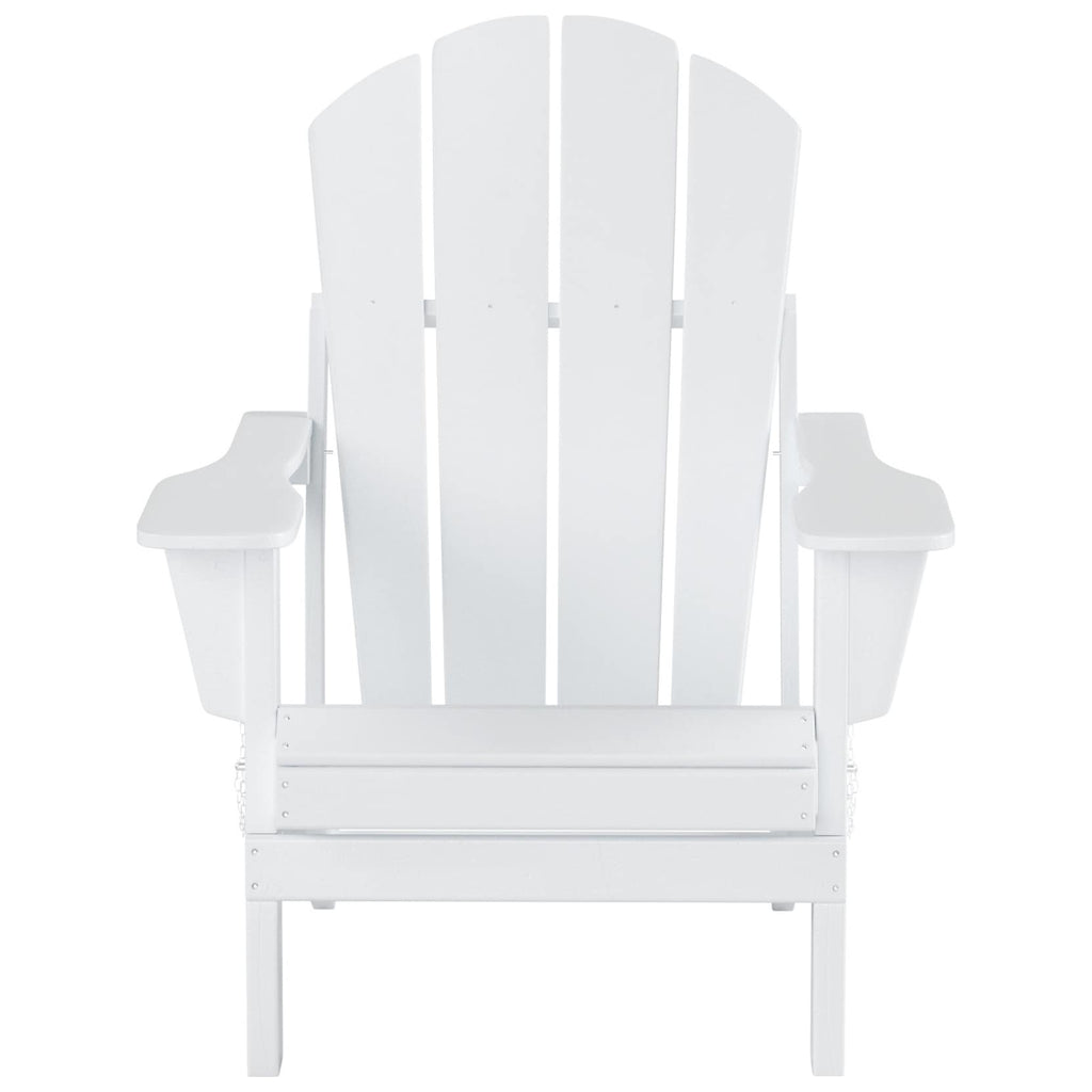 Chaise Adirondack pliable Polytrends Laguna en PEHD, toutes saisons, avec table d'appoint (ensemble de 2 pièces)
