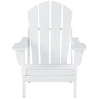 Chaise Adirondack pliable Polytrends Laguna en PEHD, toutes saisons, avec table d'appoint (ensemble de 2 pièces)