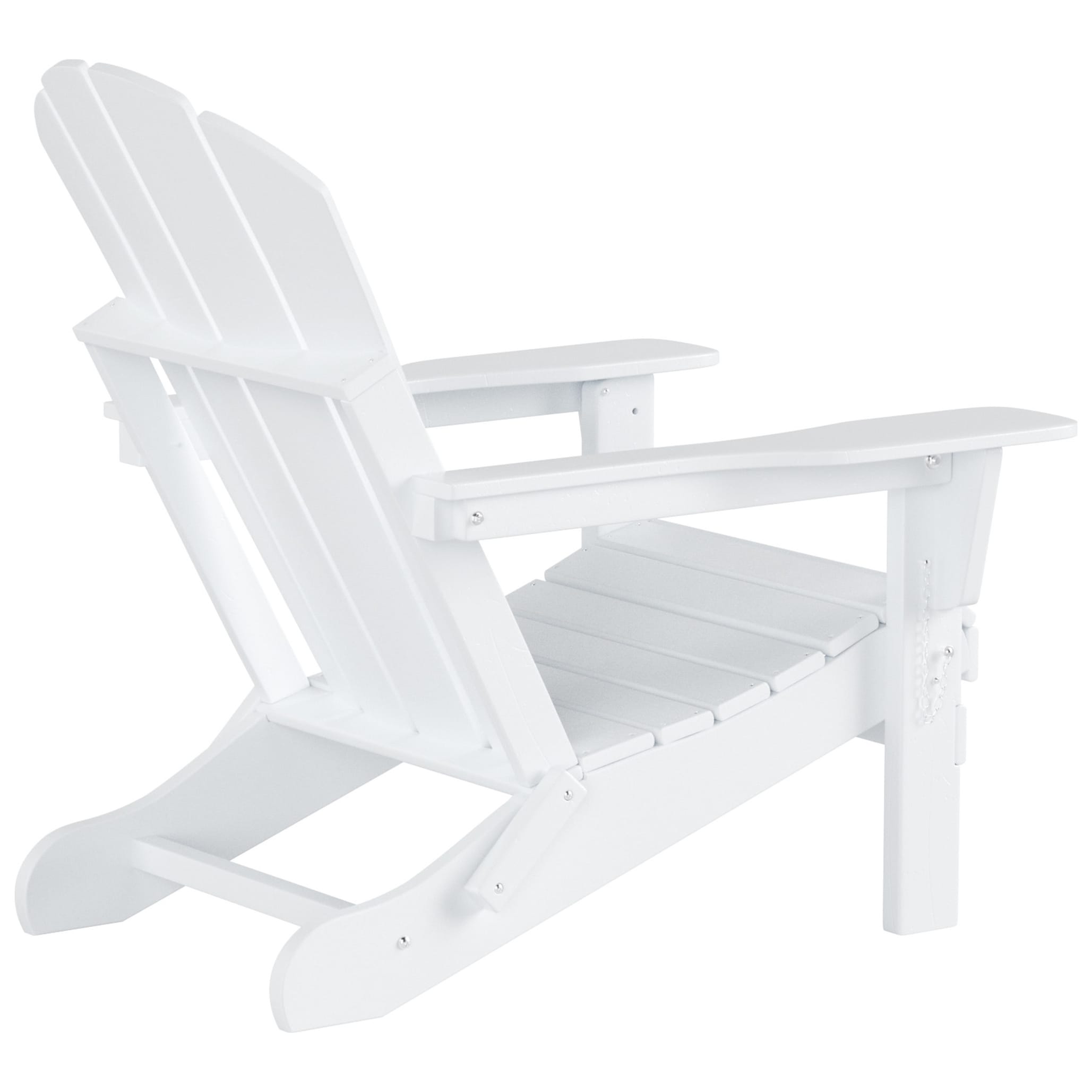 Chaise Adirondack pliable Polytrends Laguna en PEHD, toutes saisons, avec table d'appoint (ensemble de 2 pièces)