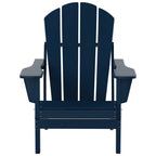 Chaise Adirondack pliable Polytrends Laguna en PEHD, toutes saisons, avec table d'appoint (ensemble de 2 pièces)