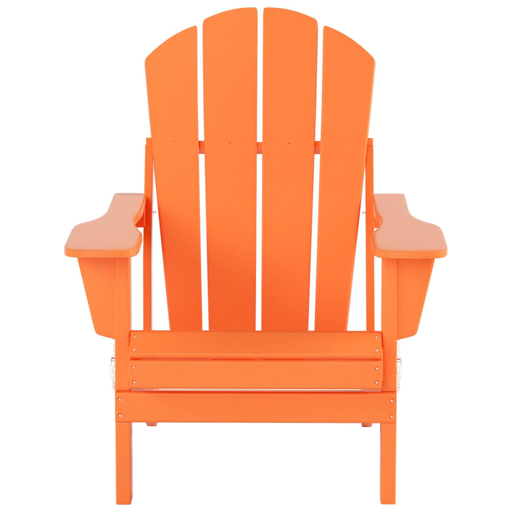 Chaise Adirondack pliable Polytrends Laguna en PEHD, toutes saisons, avec table d'appoint (ensemble de 2 pièces)